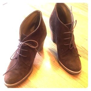Ralph Lauren Collection Brown Suede Booties